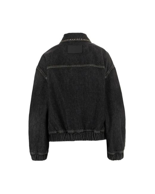 Denim Jackets Versace de color Black