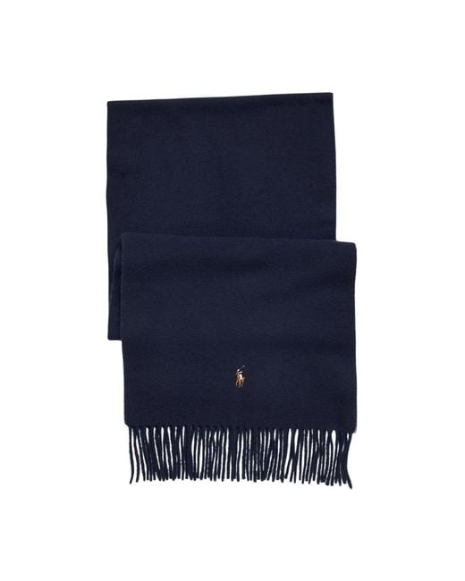 Ralph Lauren Blue Winter Scarves for men