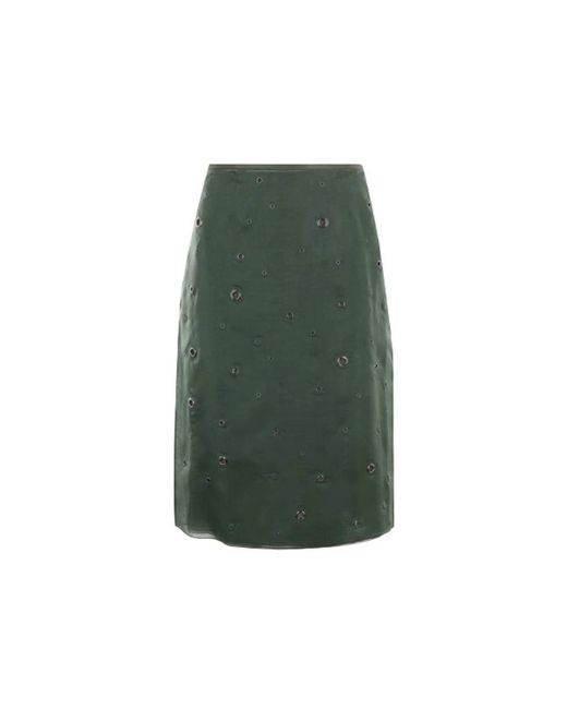 Prada Green Midi Skirts