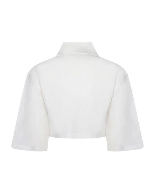 Palm Angels White Polo Shirts