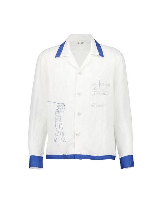 Bode White Casual Shirts for men