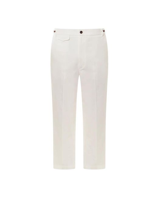 Gucci White Straight Trousers for men