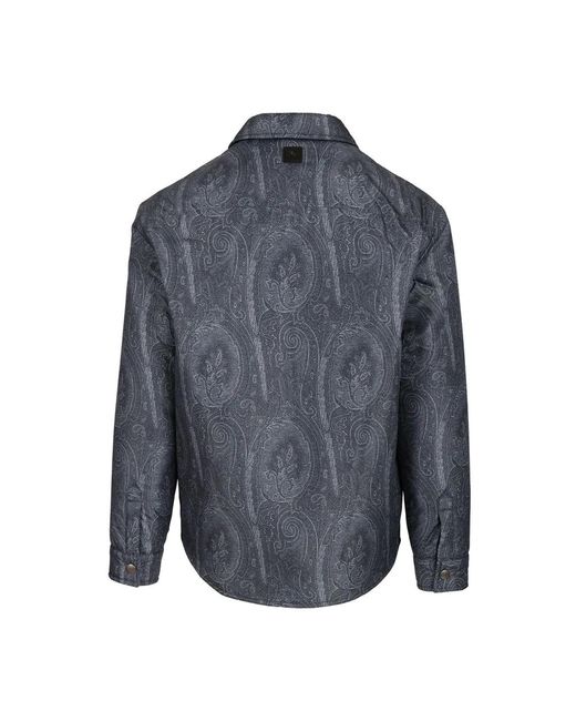 Etro Paisley Overshirt in het Blue voor heren