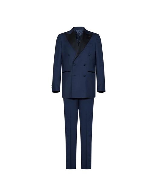 Franzese Collection Blauw Tuxedo Pak Verhoog Stijl Statement in het Blue voor heren