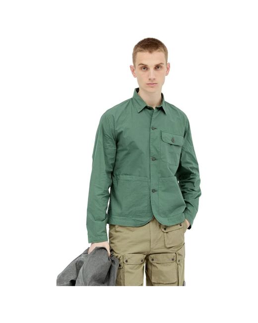 Camicia da lavoro in popeline di cotone di C P Company in Green da Uomo