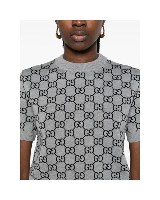 Gucci Round-Neck Knitwear in het Blue