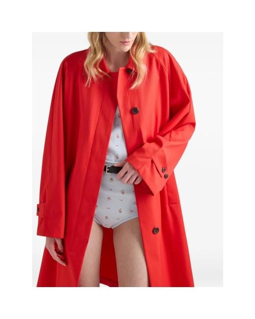 Prada Red Single-Breasted Coats
