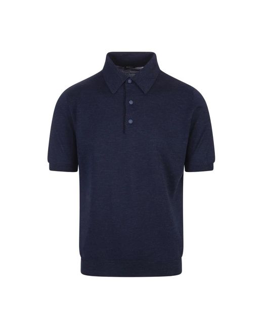Kiton Blue Polo Shirts for men