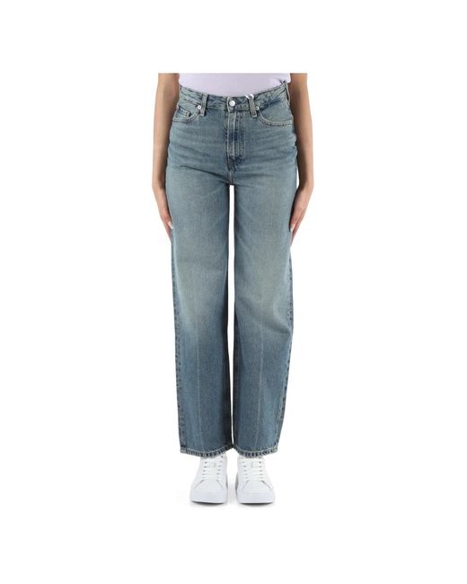 Jeans relaxed straight high waist di Tommy Hilfiger in Blue