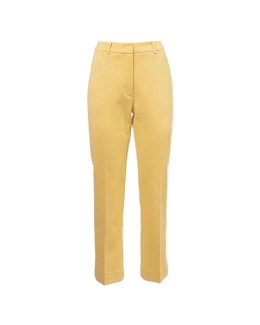 Weekend by Maxmara Yellow Slim-Fit Trousers