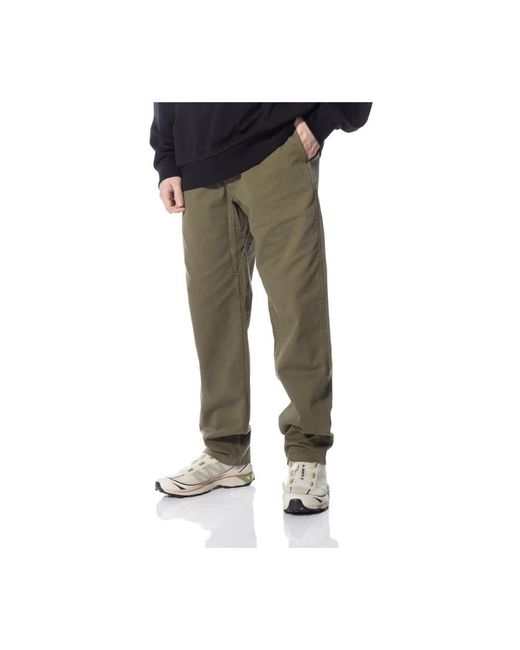 Gramicci Green Straight Trousers for men