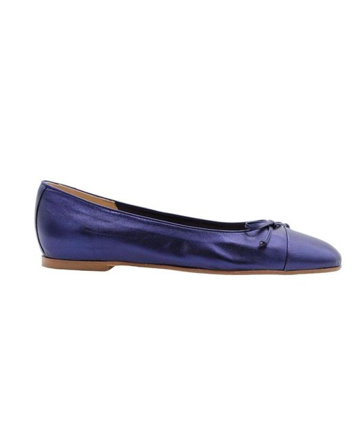 Luca Grossi Blue Vendome ballerinas