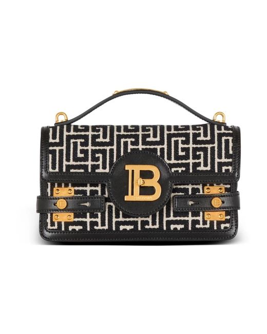 B-buzz shoulder 24 bag di Balmain in Black