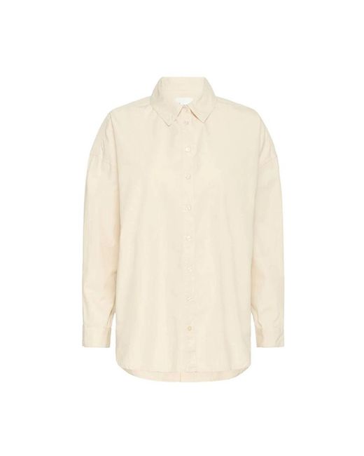 My Essential Wardrobe Boxy Shirt Sunnamw in het White