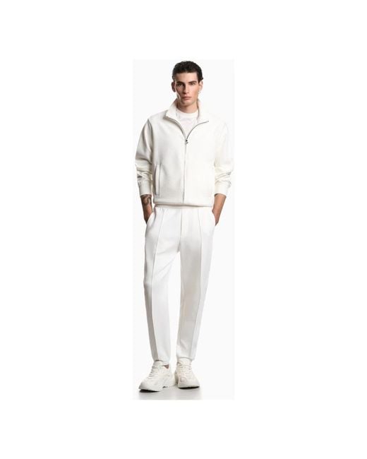 Emporio Armani White Zip-Throughs for men