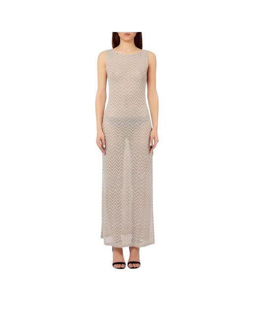 Liu Jo Natural Knitted Dresses
