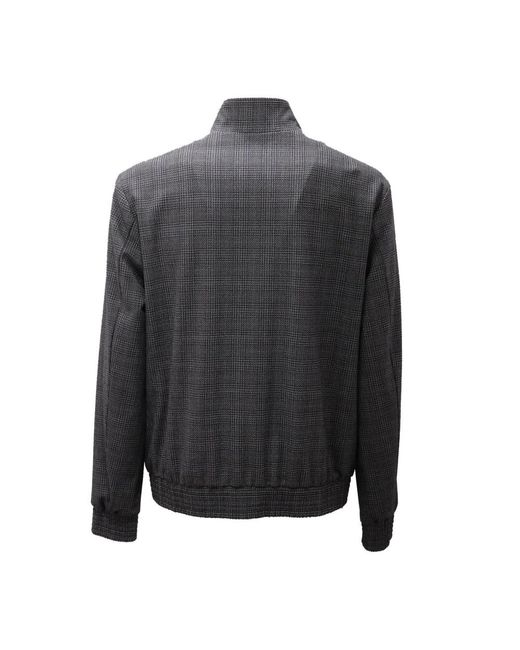 SELECTED Hoodies & Sweatvesten ,Blauw ,Katoen Grijze Geruite Jas in het Gray voor heren
