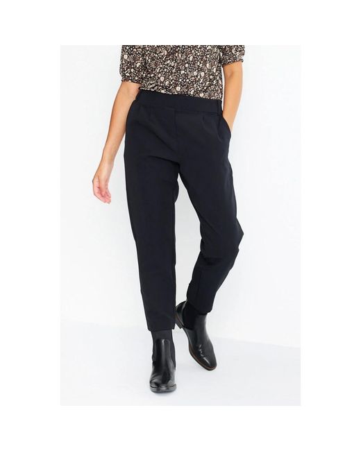 iN FRONT Black Slim-Fit Trousers
