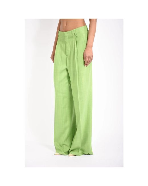 Tagliatore Green Wide Trousers