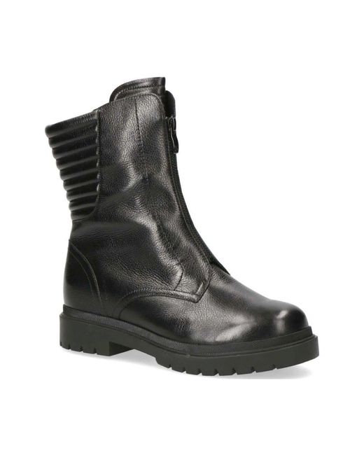 Caprice Black Ankle Boots