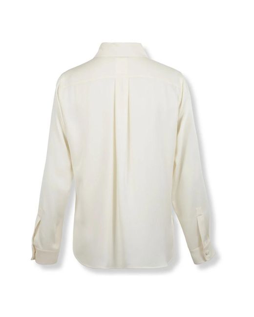 Max Mara Overhemden ,Katoen Katoenen Blouse Met Stola in het White