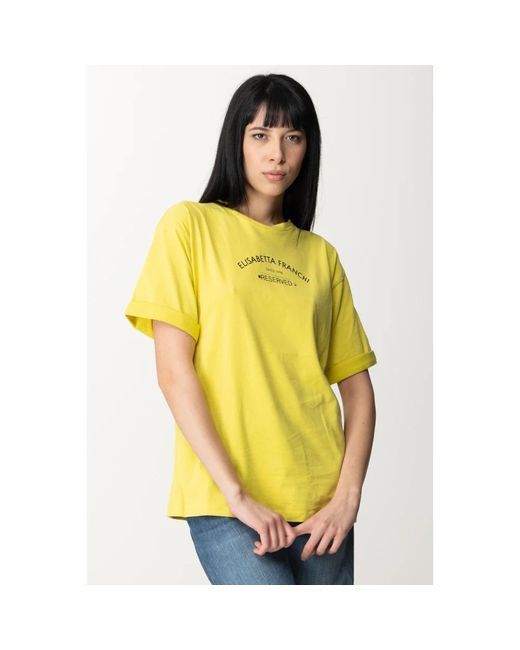 Elisabetta Franchi Yellow T-Shirts