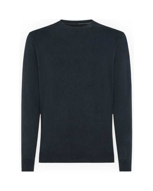 Rrd Techno wash rund 16 strick rundhals-strickware in Blue für Herren