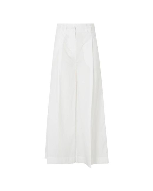 SOLOTRE White Wide Trousers