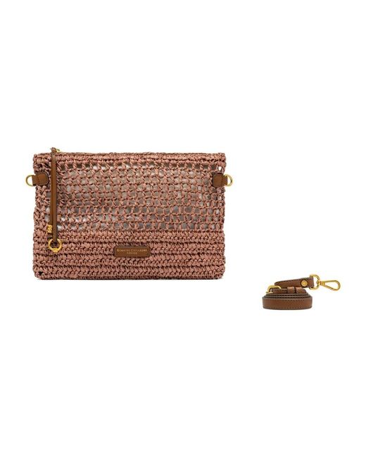 Gianni Chiarini Tassen ,Roze ,Nefeli Pouch Bag in het Brown