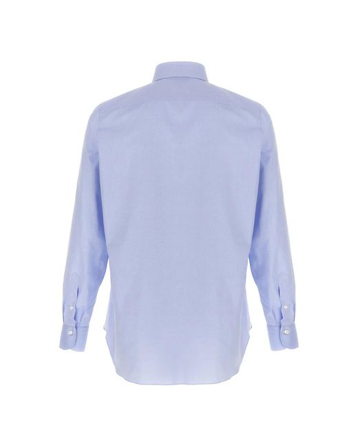 Finamore 1925 Blue Formal Shirts for men