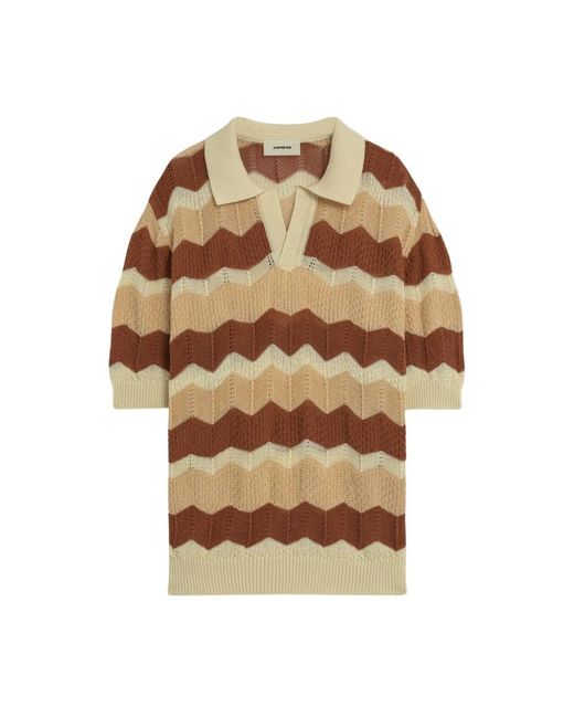 A PAPER KID Natural V-Neck Knitwear for men