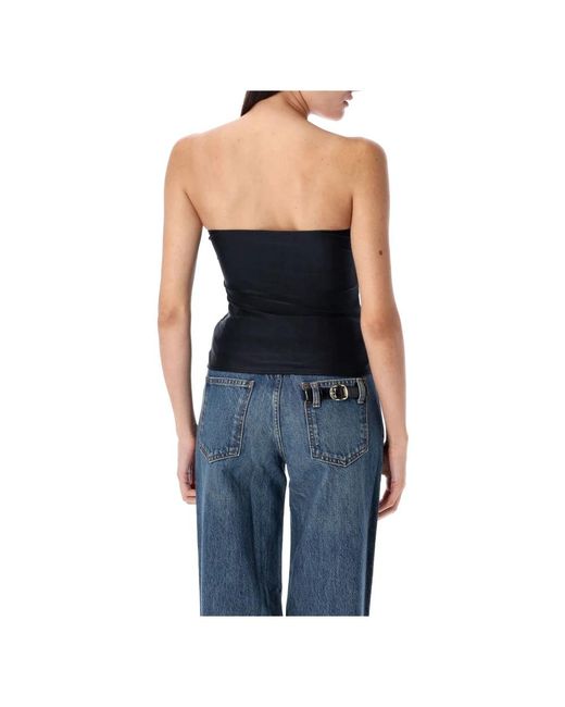 Coperni Tops ,Zwart ,Strapless Multi Buckle Zwarte Top in het Black