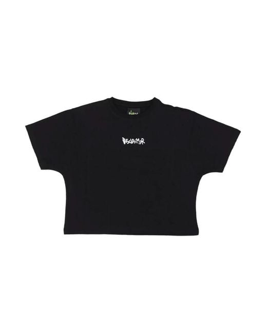 T-shirt a manica corta con dettaglio in strass di DISCLAIMER in Black