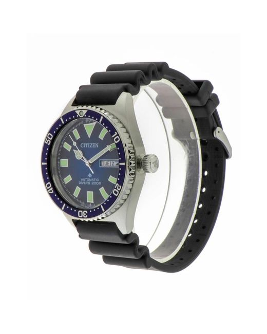 Citizen Taucheruhr mit automatischem uhrwerk und blauem zifferblatt in Metallic für Herren