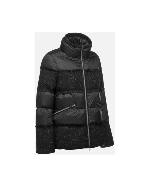 Geox Jassen ,Zwart ,Polyester Manilva Lange Parka in het Black