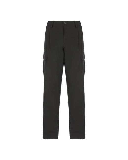 Herno Broeken ,Zwart ,Zwarte Cargo Broek Elastische Taille Koord in het Gray voor heren
