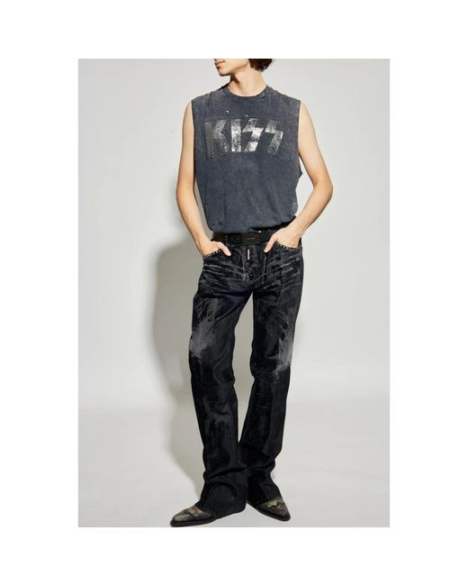 DSquared² Jeans ,Zwart ,Katoen Carrot Stretch Jeans in het Black voor heren