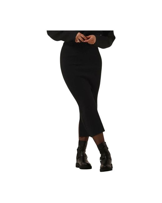 Object Black Schwarzer Strickrock, Vielseitig Und Stilvoll