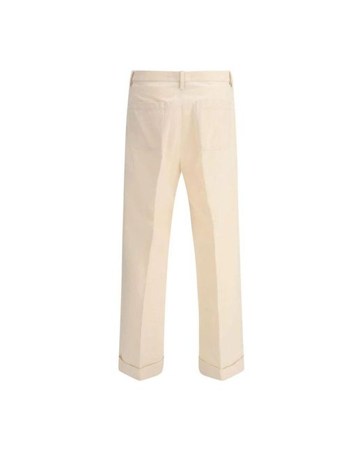 Valentino Weite Baumwollhose Mit Taschen in Natural für Herren