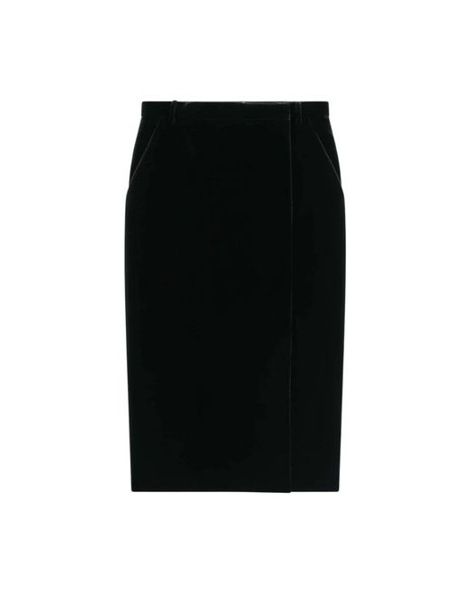 Saint Laurent Black Pencil Skirts