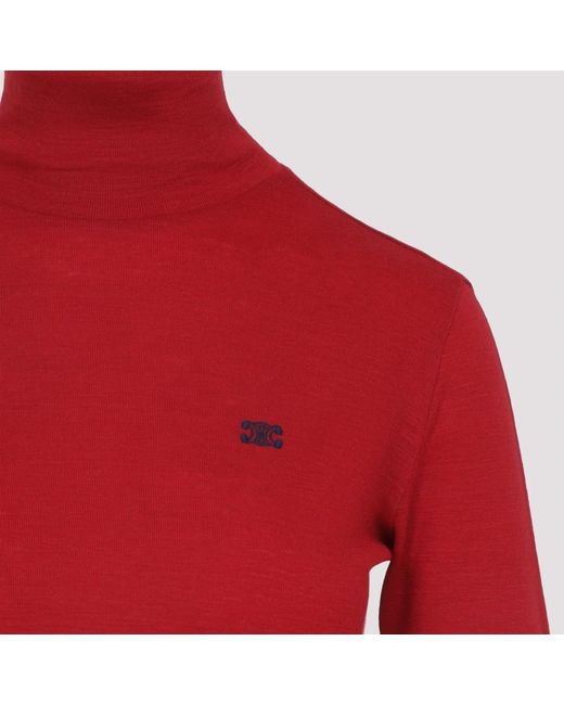 Céline Red Turtlenecks