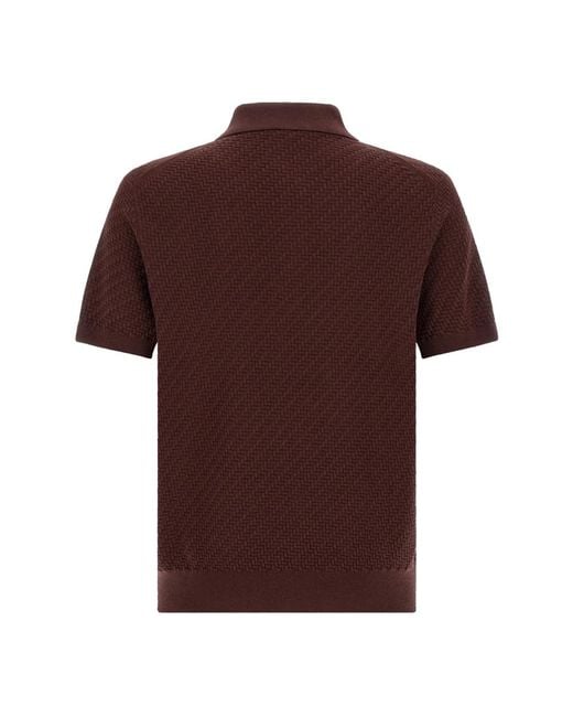 Brioni Brown Polo Shirts for men