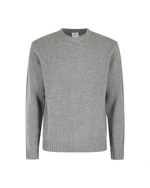 Aspesi Gray Round-Neck Knitwear for men