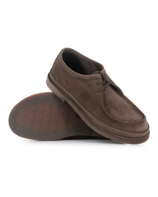 Pantanetti Brown Laced Shoes for men