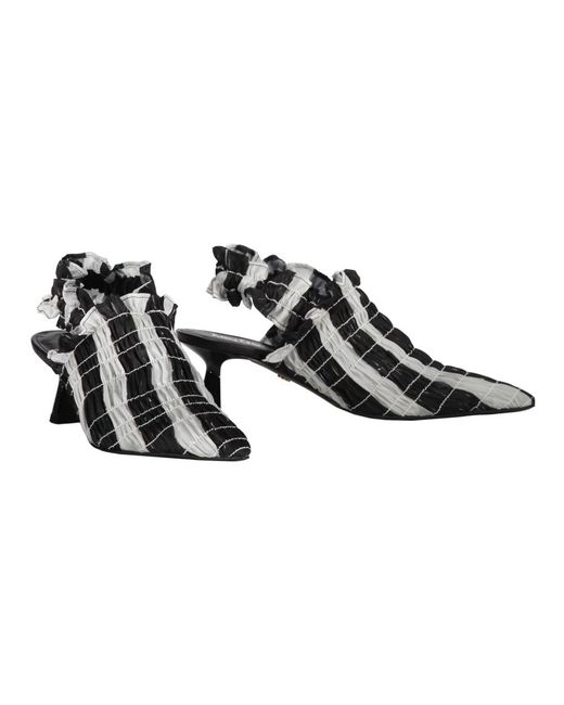 AMY CROOKES Schoenen ,Zwart ,Leer Fabric Mules in het Black