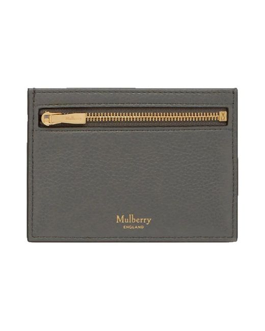 Mulberry Leder zip kartenhalter geldbörse in Gray für Herren