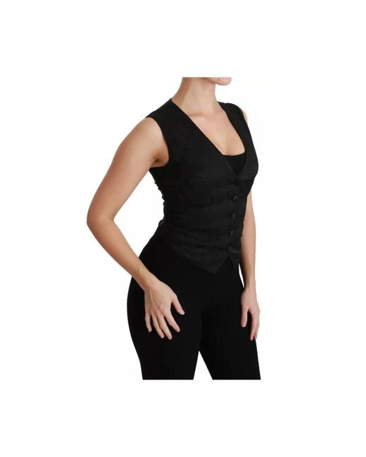 Dolce & Gabbana Black Waistcoats