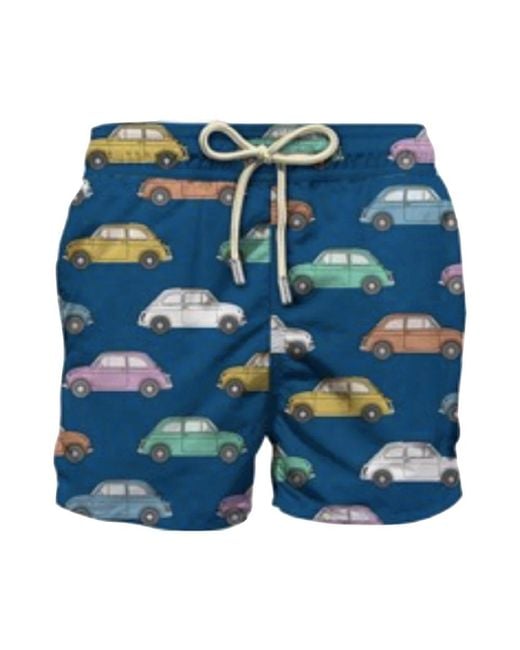 Mc2 Saint Barth Badmode ,Veelkleurig Strandkleding Speciale Editie in het Blue voor heren