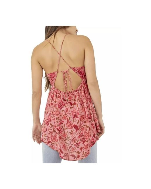 Free People Red Blouses