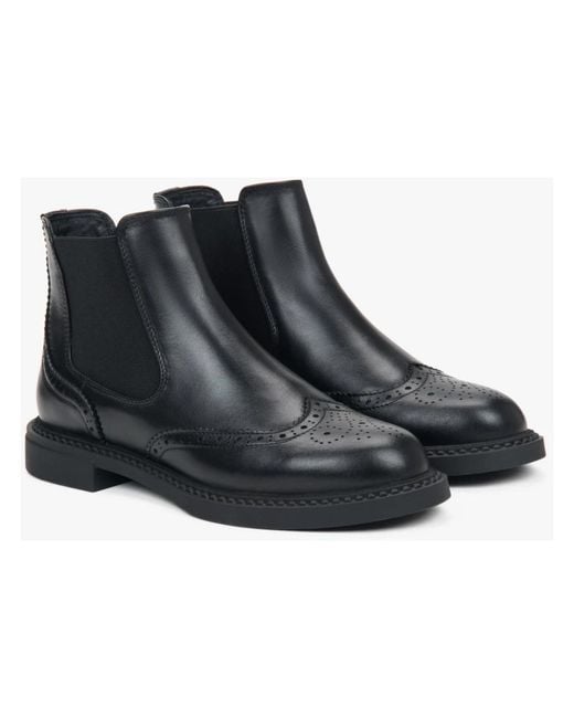 ESTRO Black Chelsea Boots